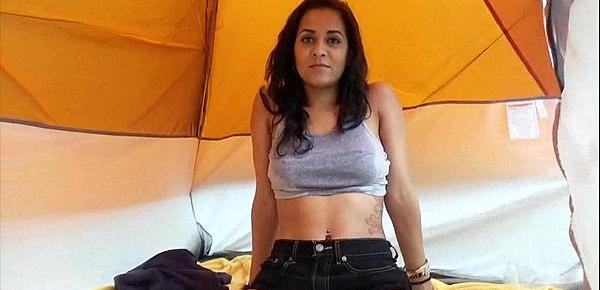  Latina gets fucked in a tent Abby Lee Brazil 1